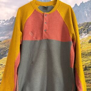 REPAIRED Men's R1 Air Henley; Nouveau Green; Fall 2023